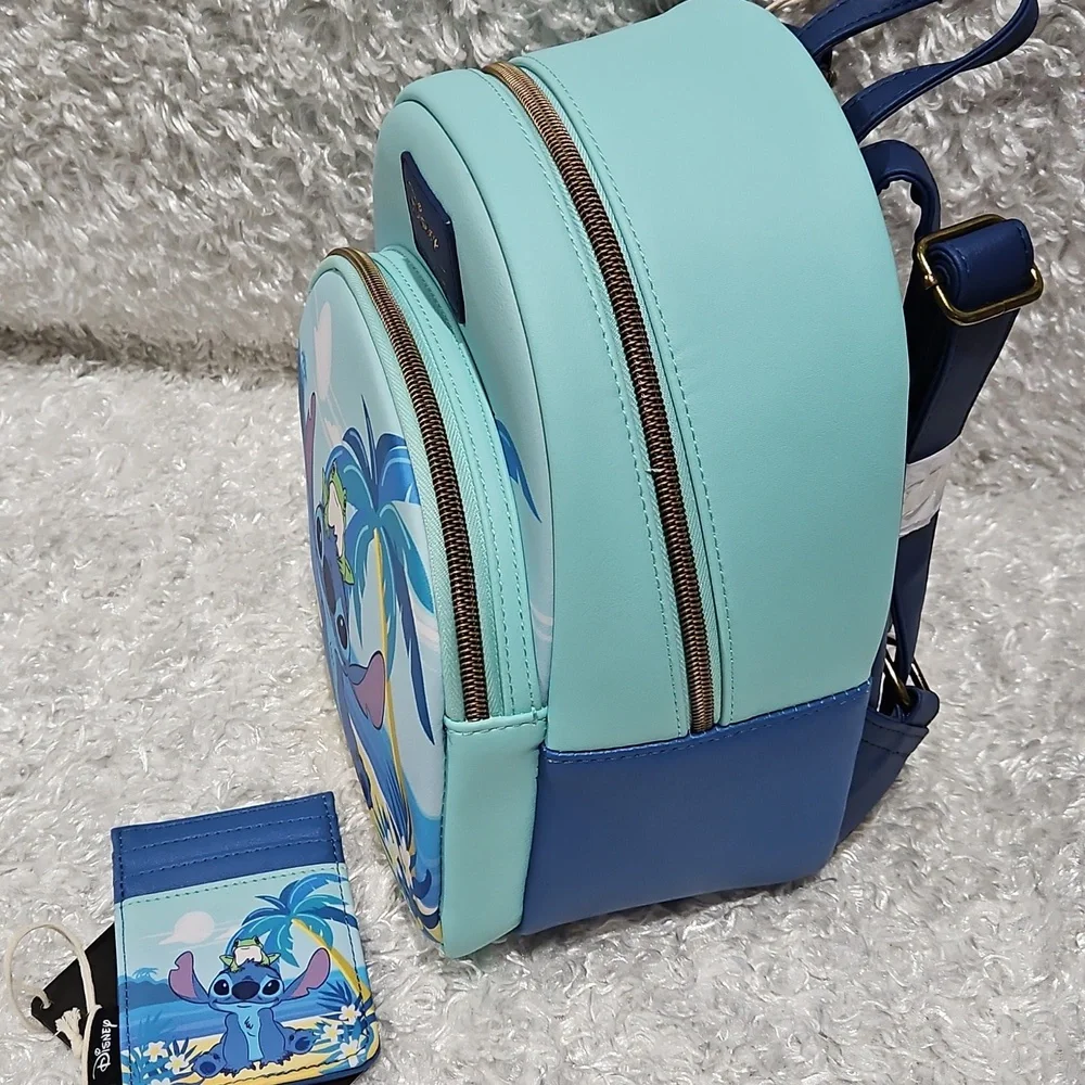 Loungefly Lilo And Stitch Frog mini Backpack And Card Holder